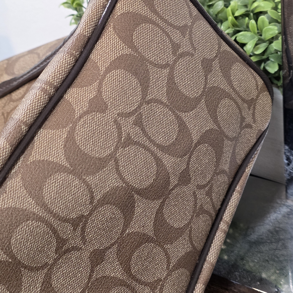 Coach Tan and Brown Signature Tote - Picture 8 of 8